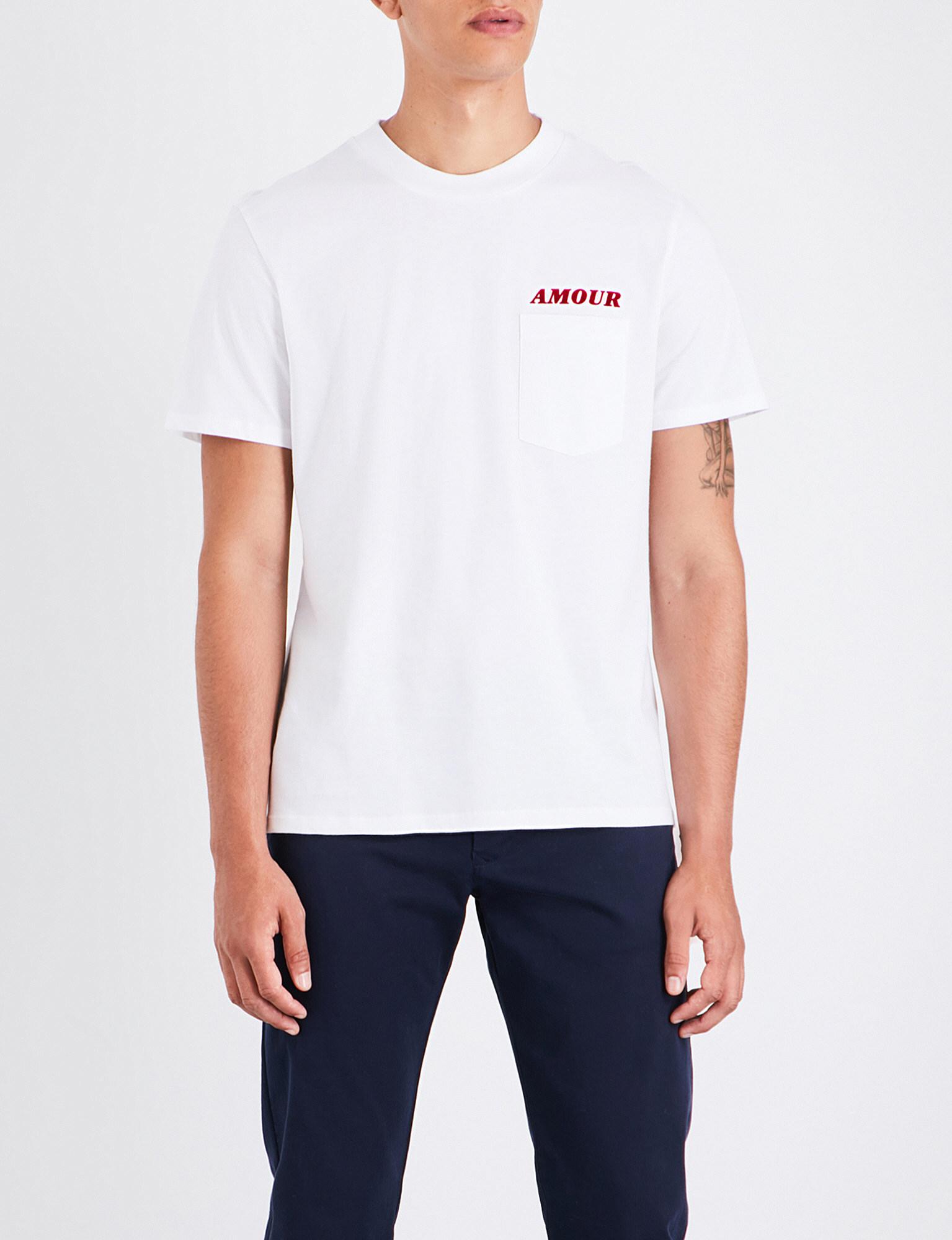 Sandro Amour Cotton T-shirt in White for Men - Lyst