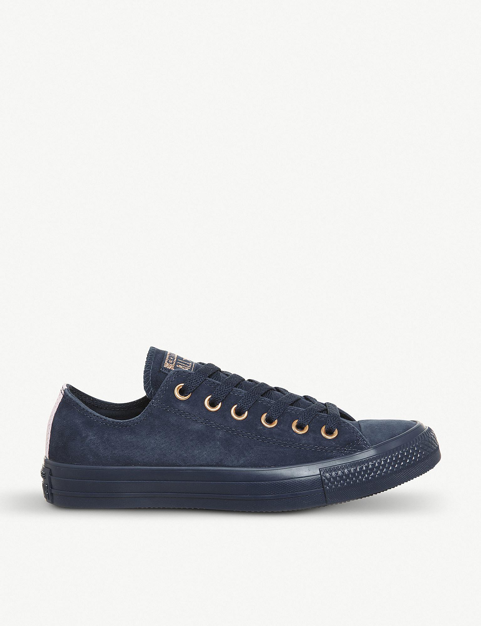 blue leather converse womens