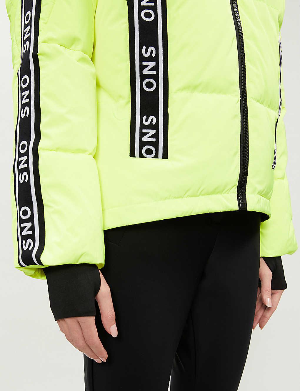 TOPSHOP Synthetic neon Yellow Logo Ski Jacket By Sno - Lyst
