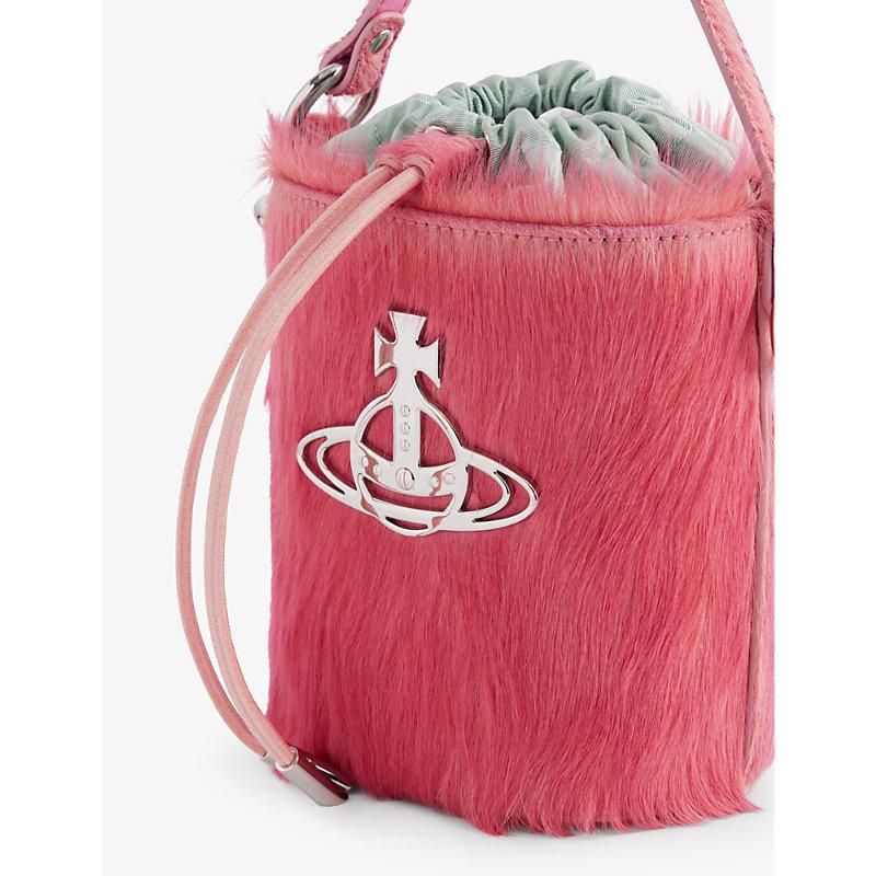 Vivienne Westwood Daisy Fur-texture Bucket Bag in Pink | Lyst