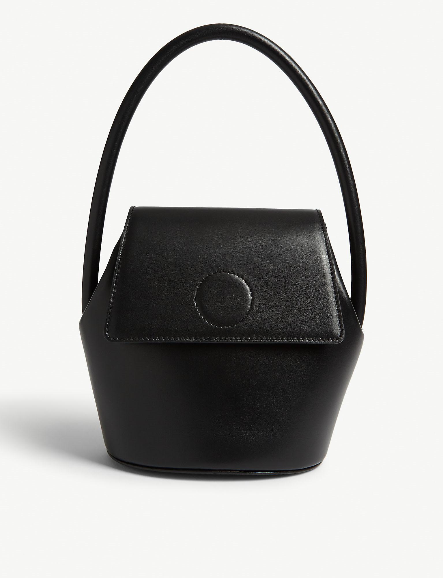 Modern Weaving Arch Leather Bucket Bag in Black Lyst
