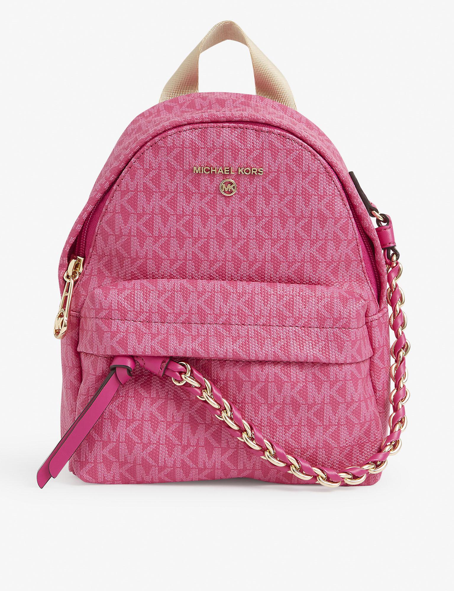 MICHAEL Michael Kors Slater Logo-print Canvas Backpack in Pink
