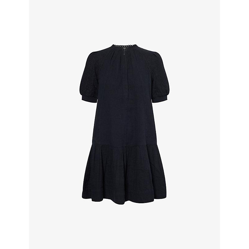 ME+EM Embroidered Cheesecloth Cotton Mini Dress in Black | Lyst UK ME+EM Embroidered Cheesecloth Cotton Mini Dress in Black | Lyst UK