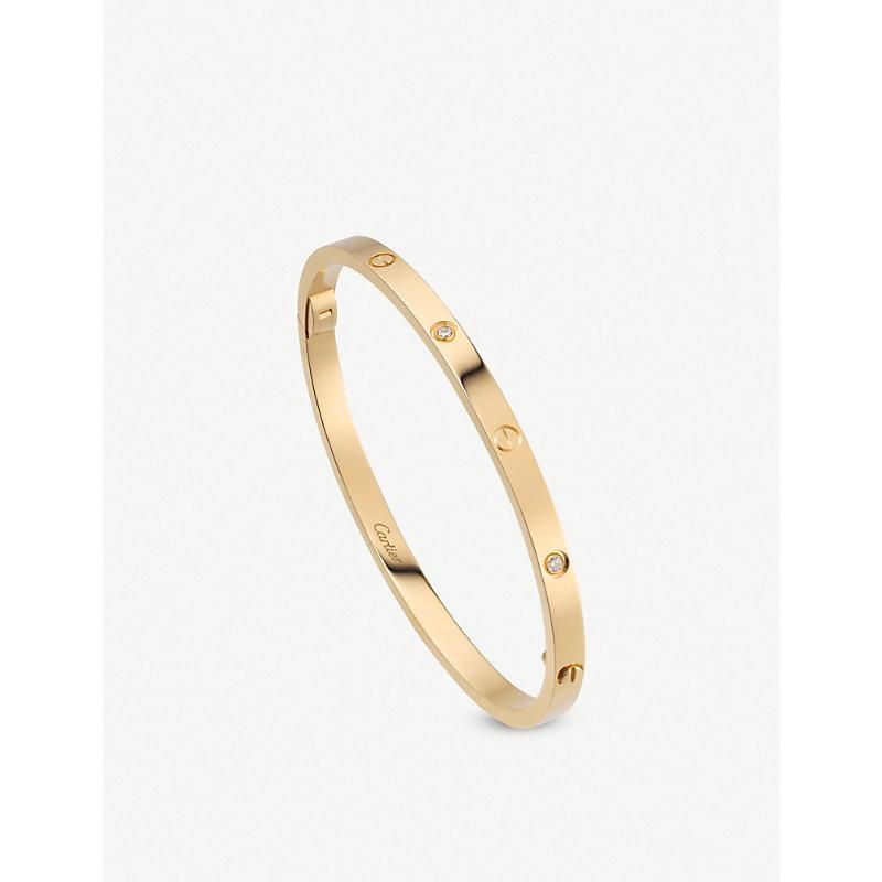 Cartier Love Small 18ct Yellow gold And 6 Diamond Bracelet in