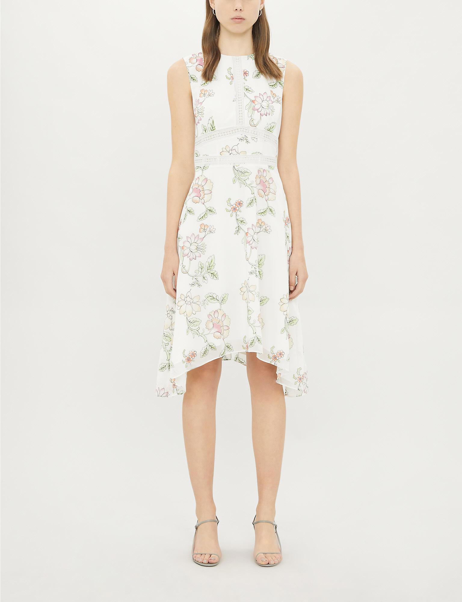 Damita Floral-print Crepe Mini Dress - Lyst