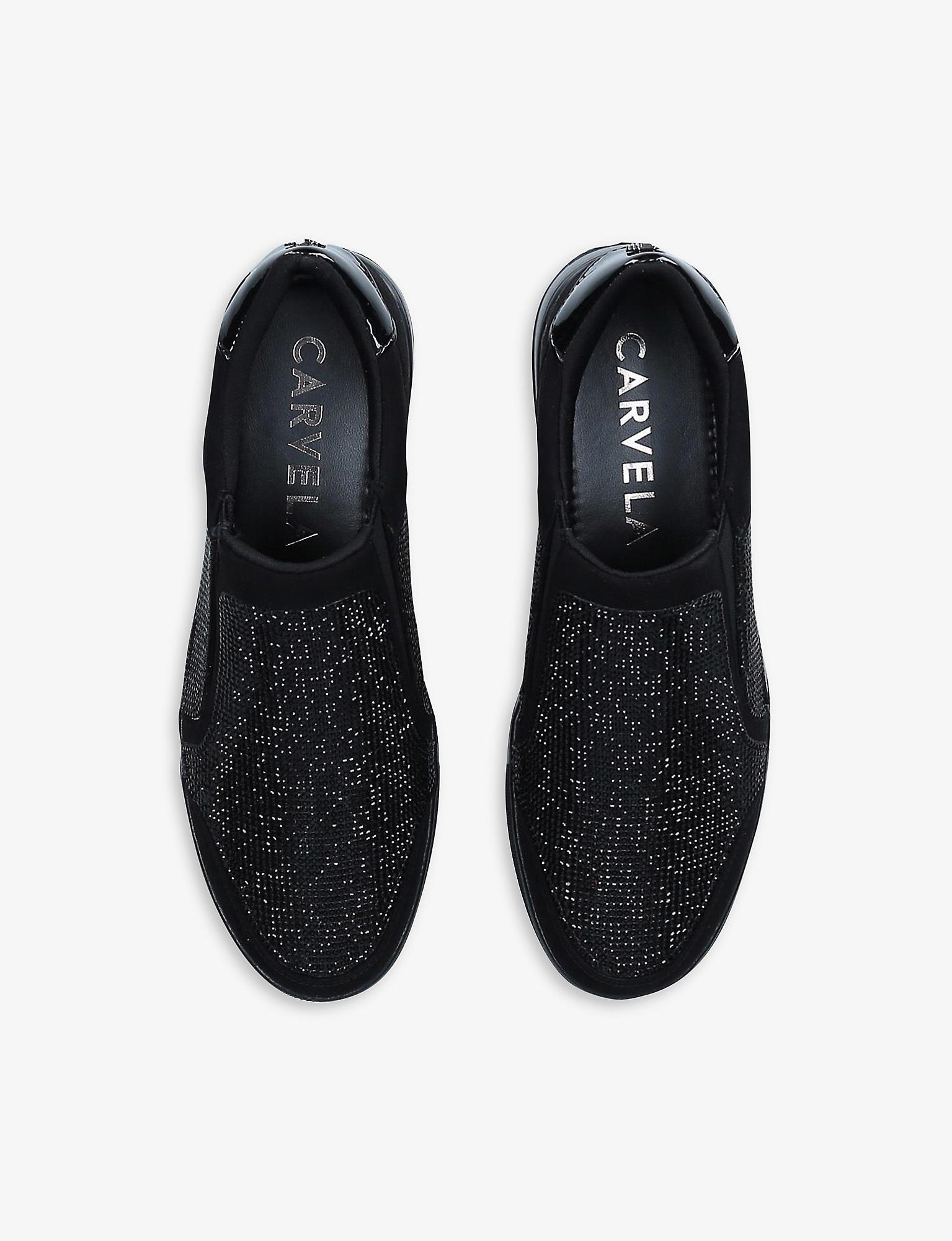 carvela crystal trainers