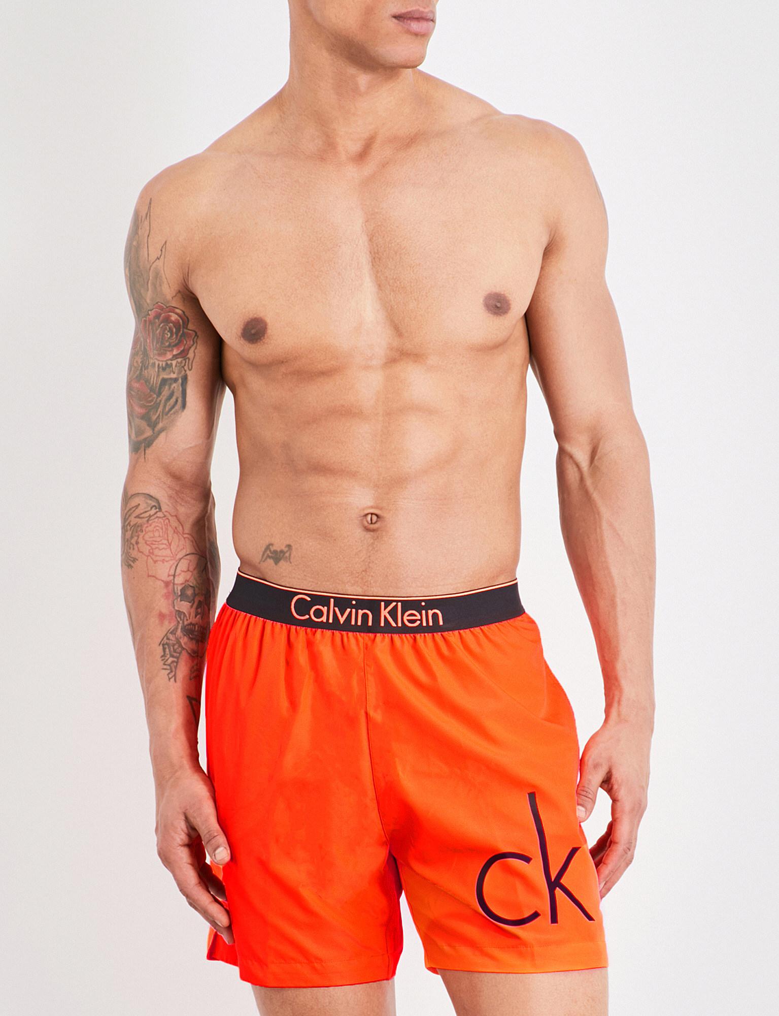 calvin klein orange shorts