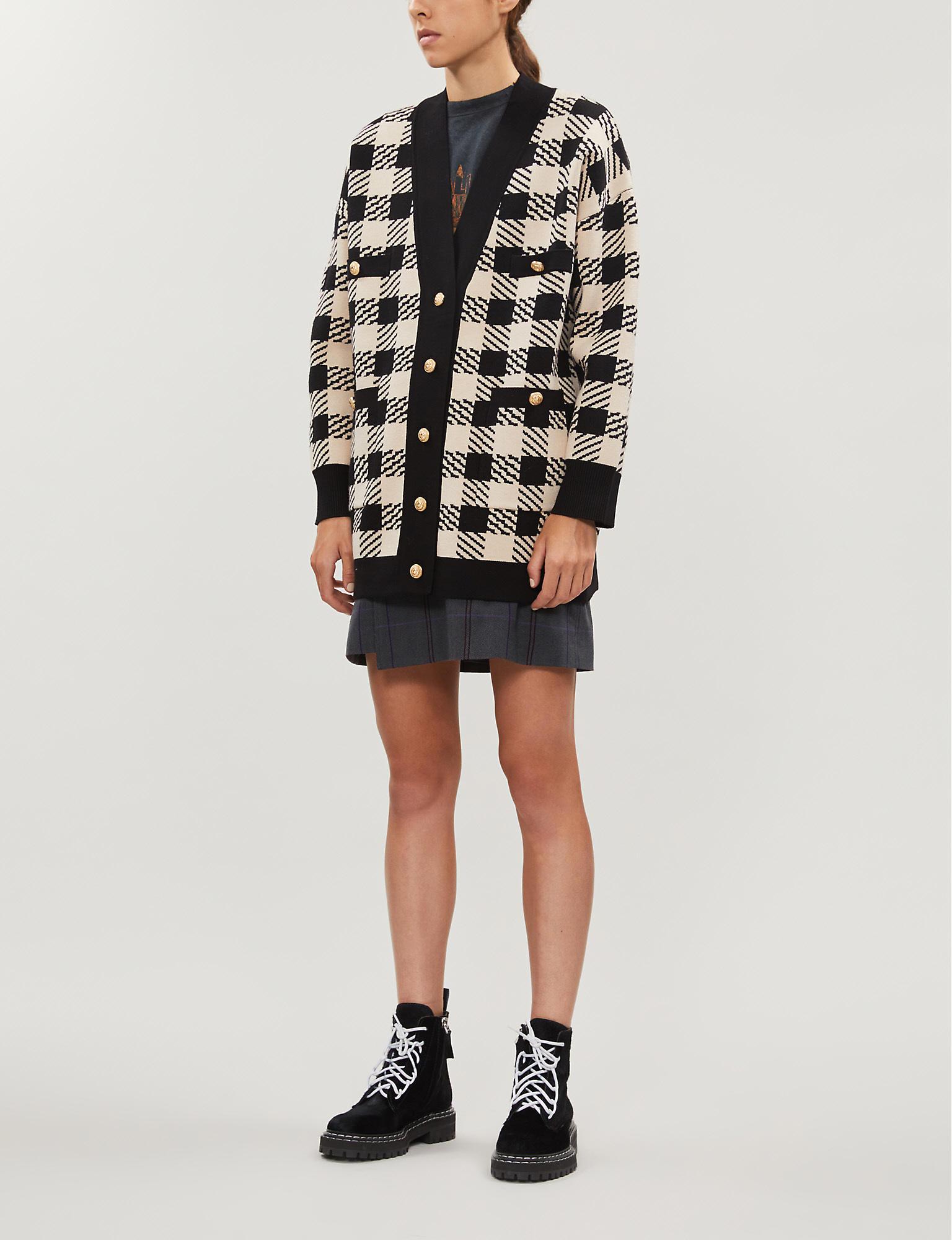 jisou check cardigan