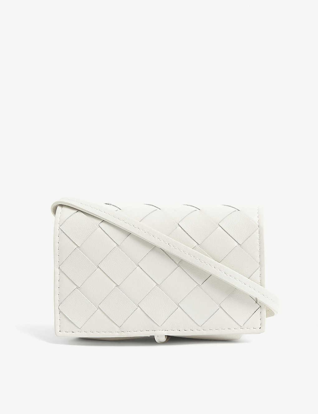 Bottega Veneta Womens White White White Go Intrecciato Mini Leather Cross Body Bag Lyst