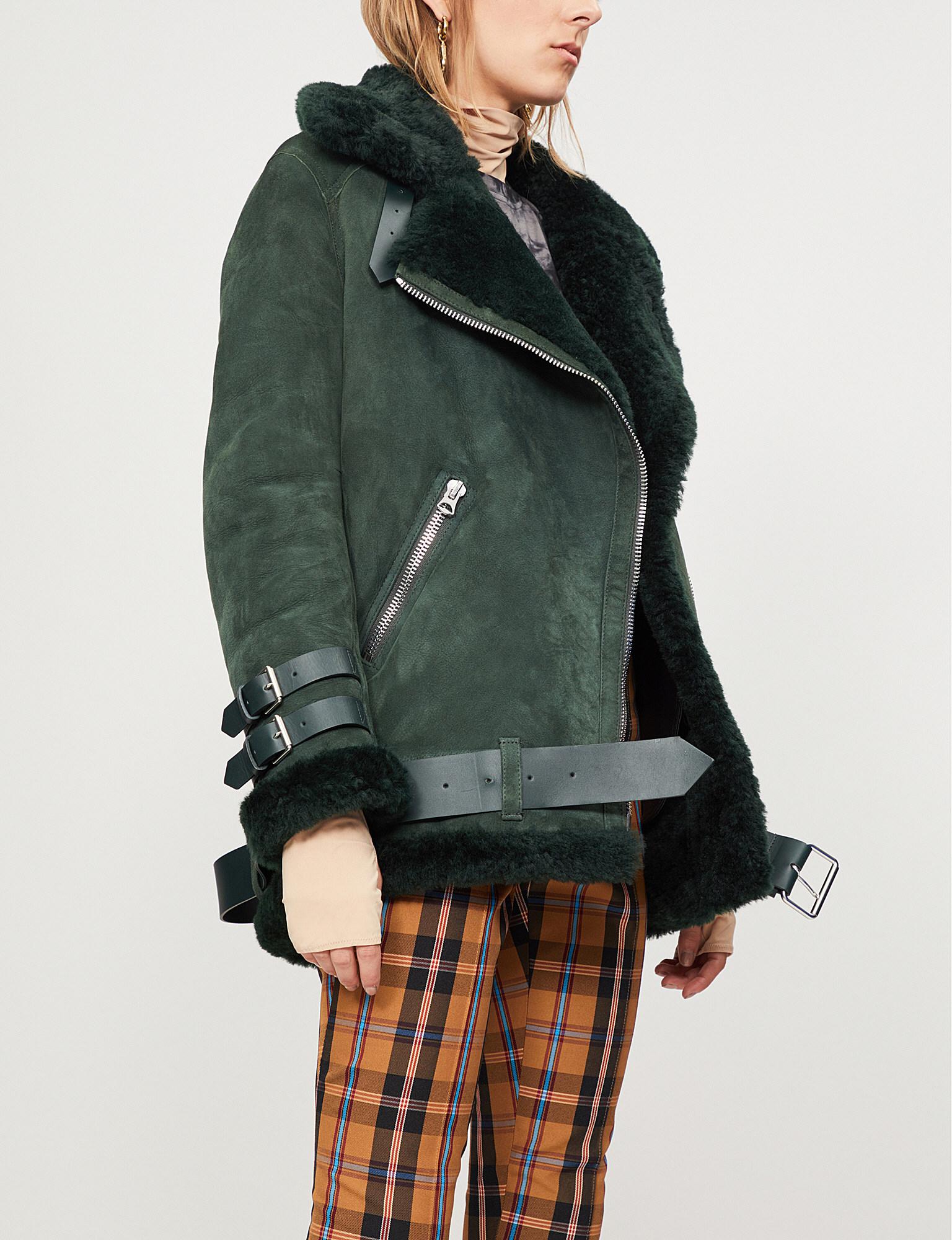 acne studios velocite shearling jacket