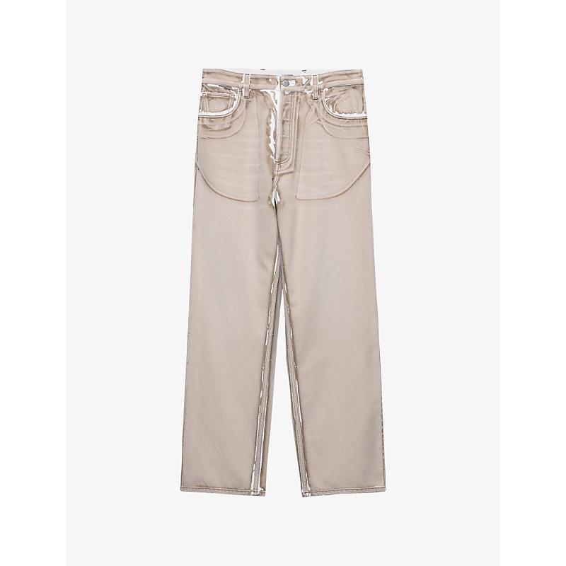 Prada Bull Straight-Leg Denim Jeans in Natural for Men | Lyst