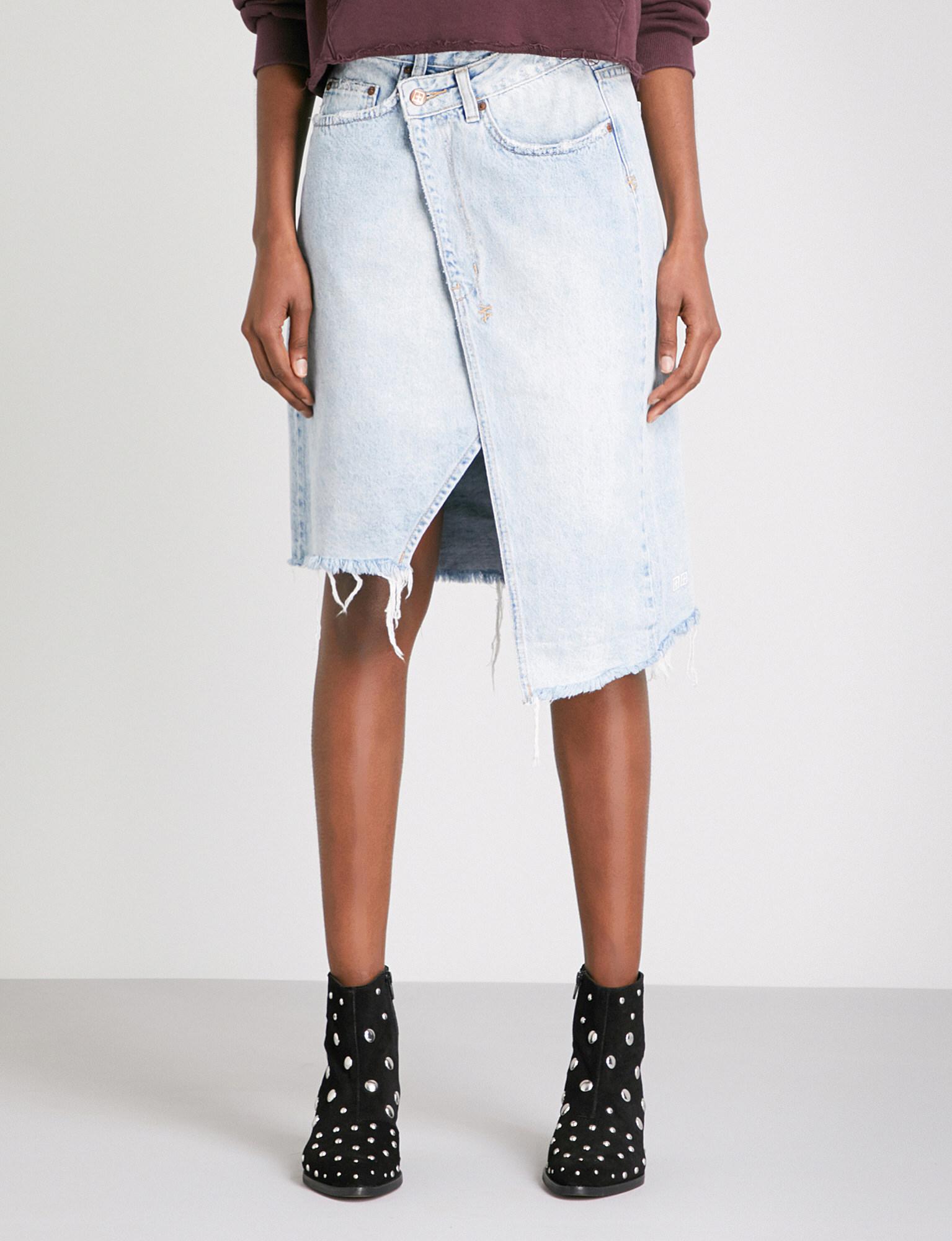 ksubi wrap denim skirt