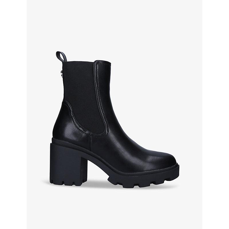 Kurt geiger black leather western heeled ankle boots online
