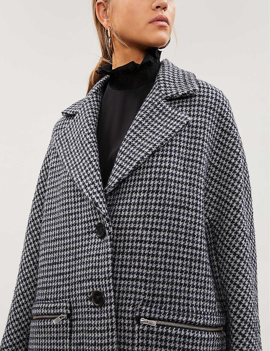 maje houndstooth coat