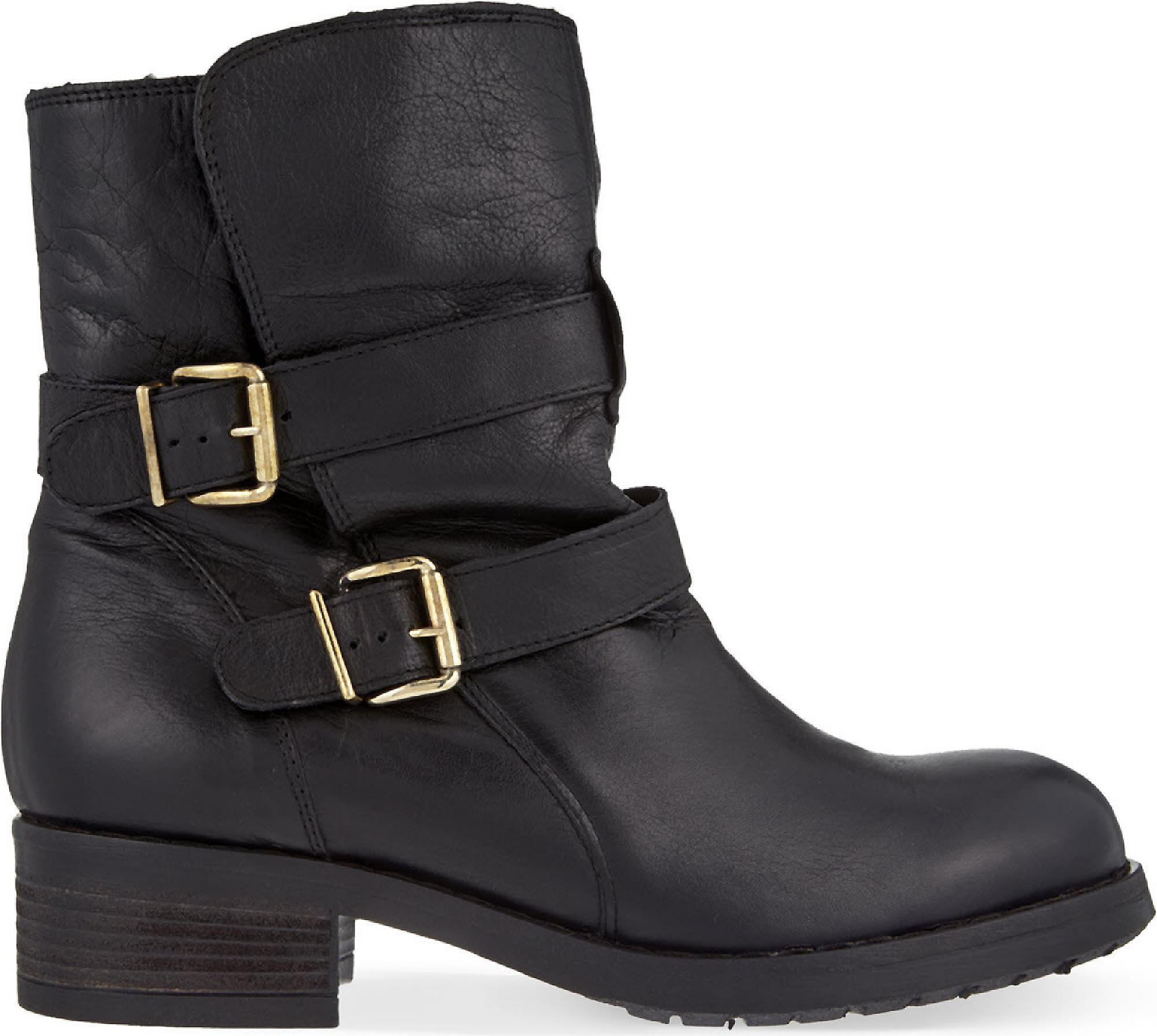 Kurt Geiger Richmond Leather Ankle Boots in Black - Lyst