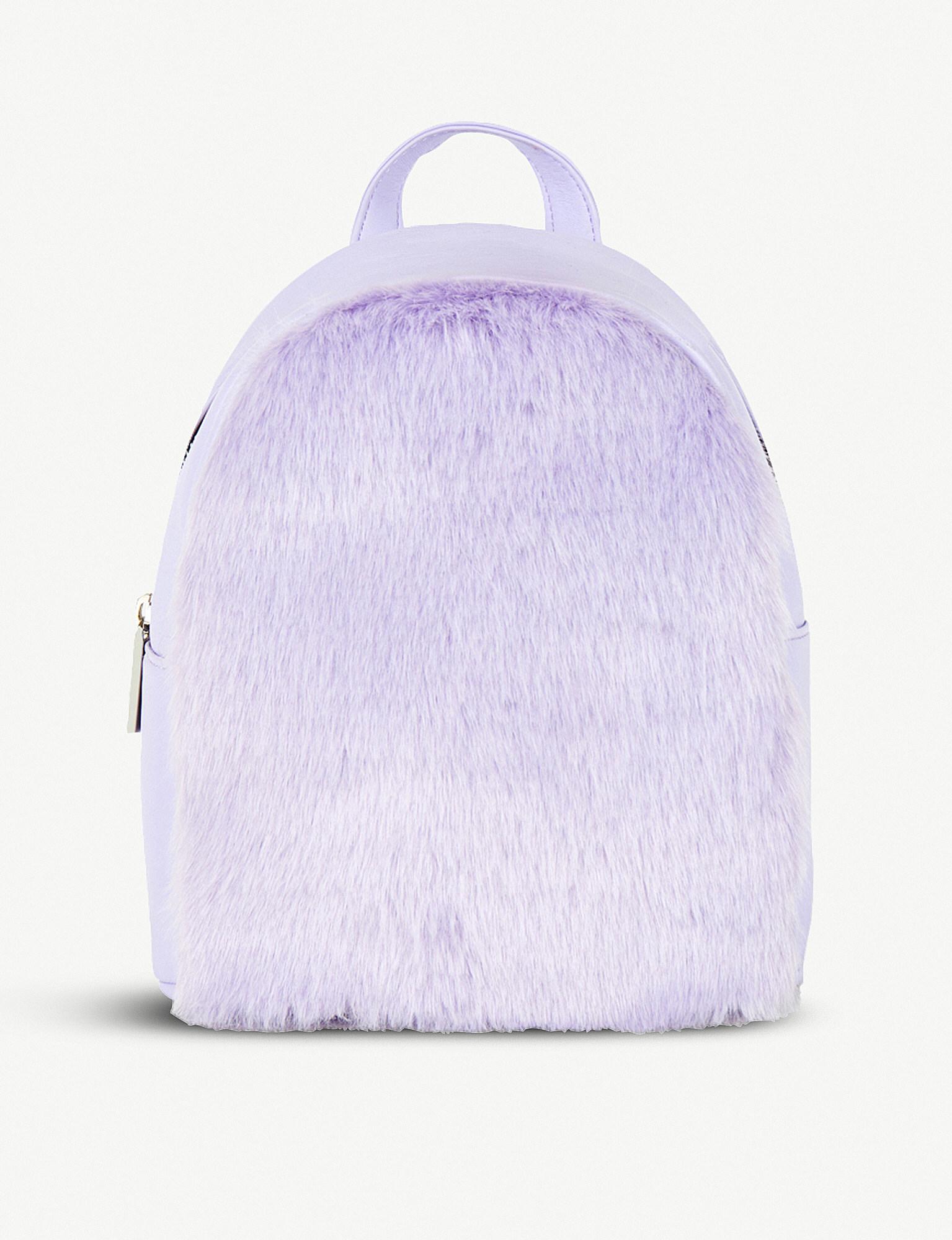 fluffy mini backpack