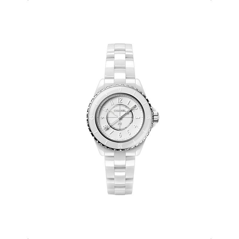 Shop CHANEL J12 Mirror Ceramic & Stainless Steel Bracelet Watch
