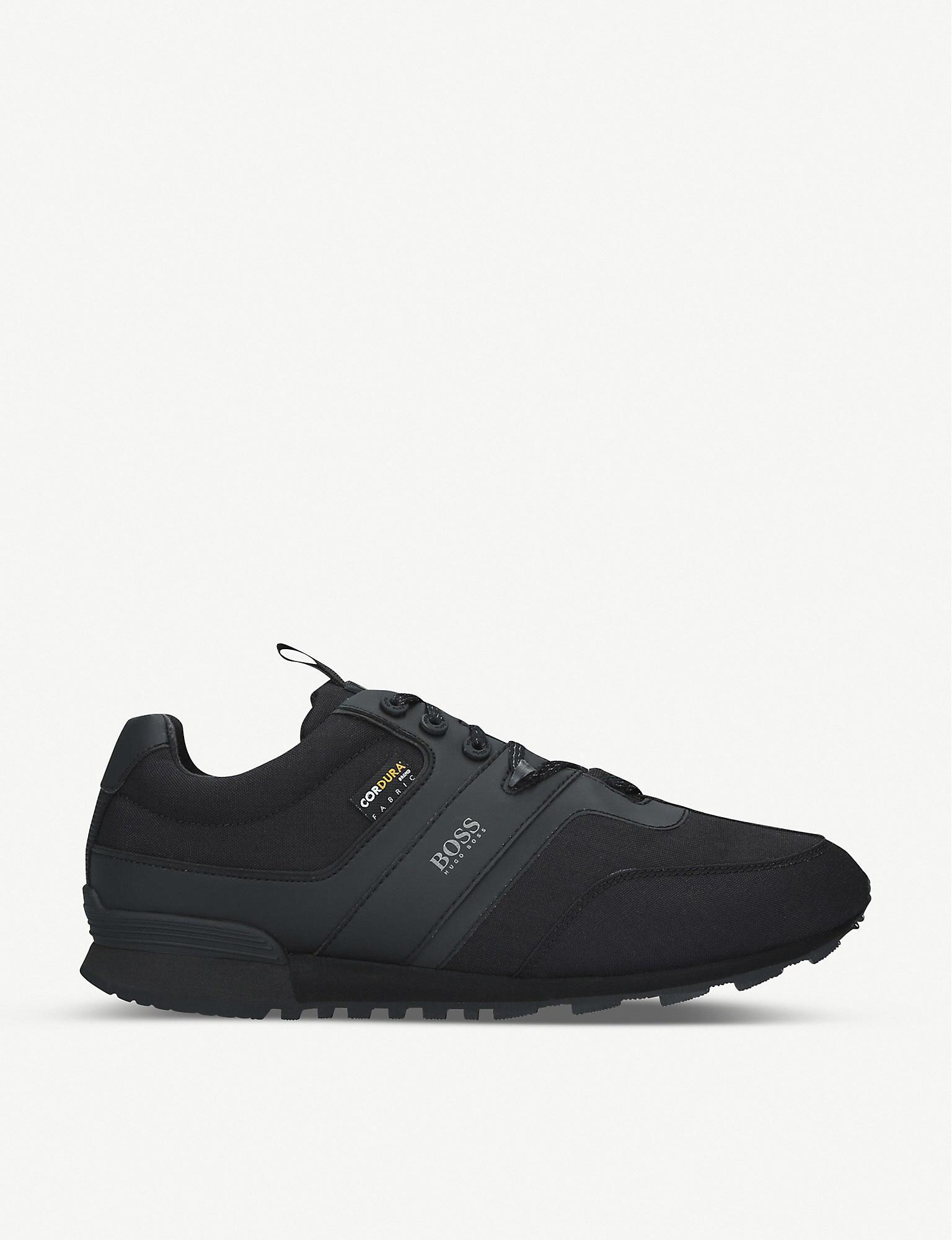 BOSS by HUGO BOSS Parkour Cordura Panelled Trainers in Black for Men | Lyst  UK
