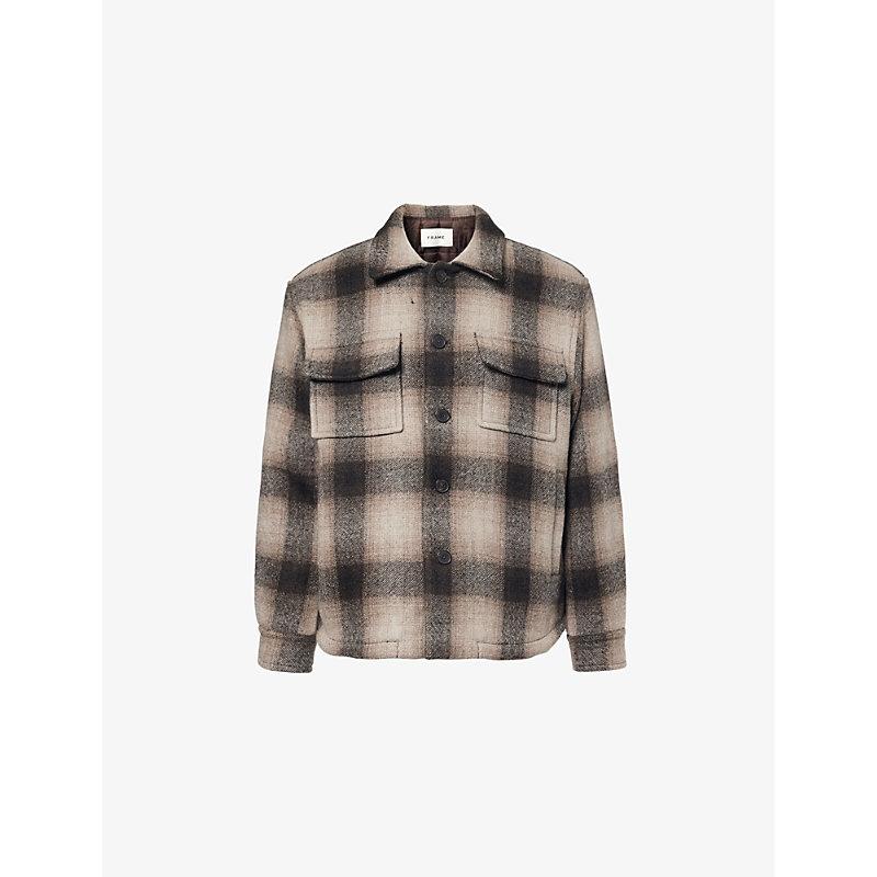 Plaid print jacket discount