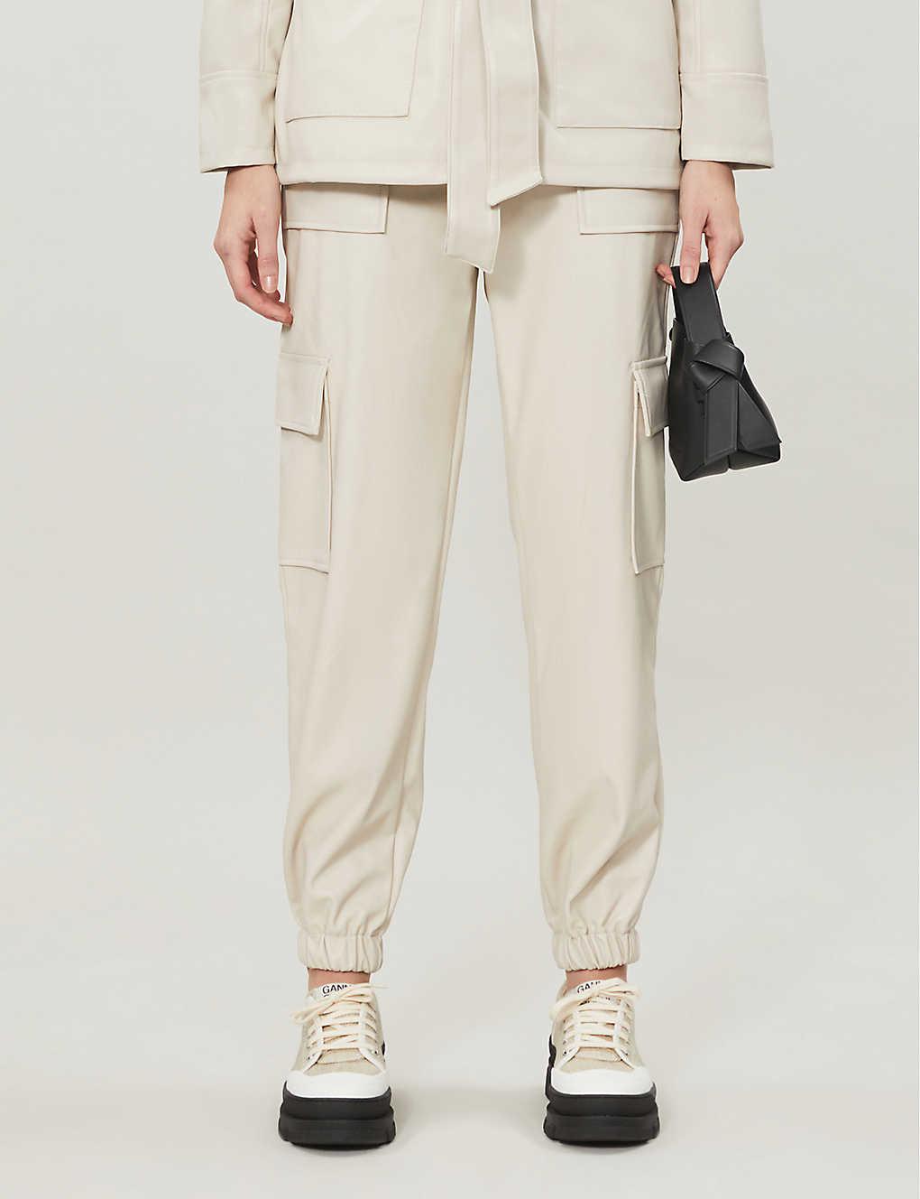 TOPSHOP Ecru Faux Leather Utility 