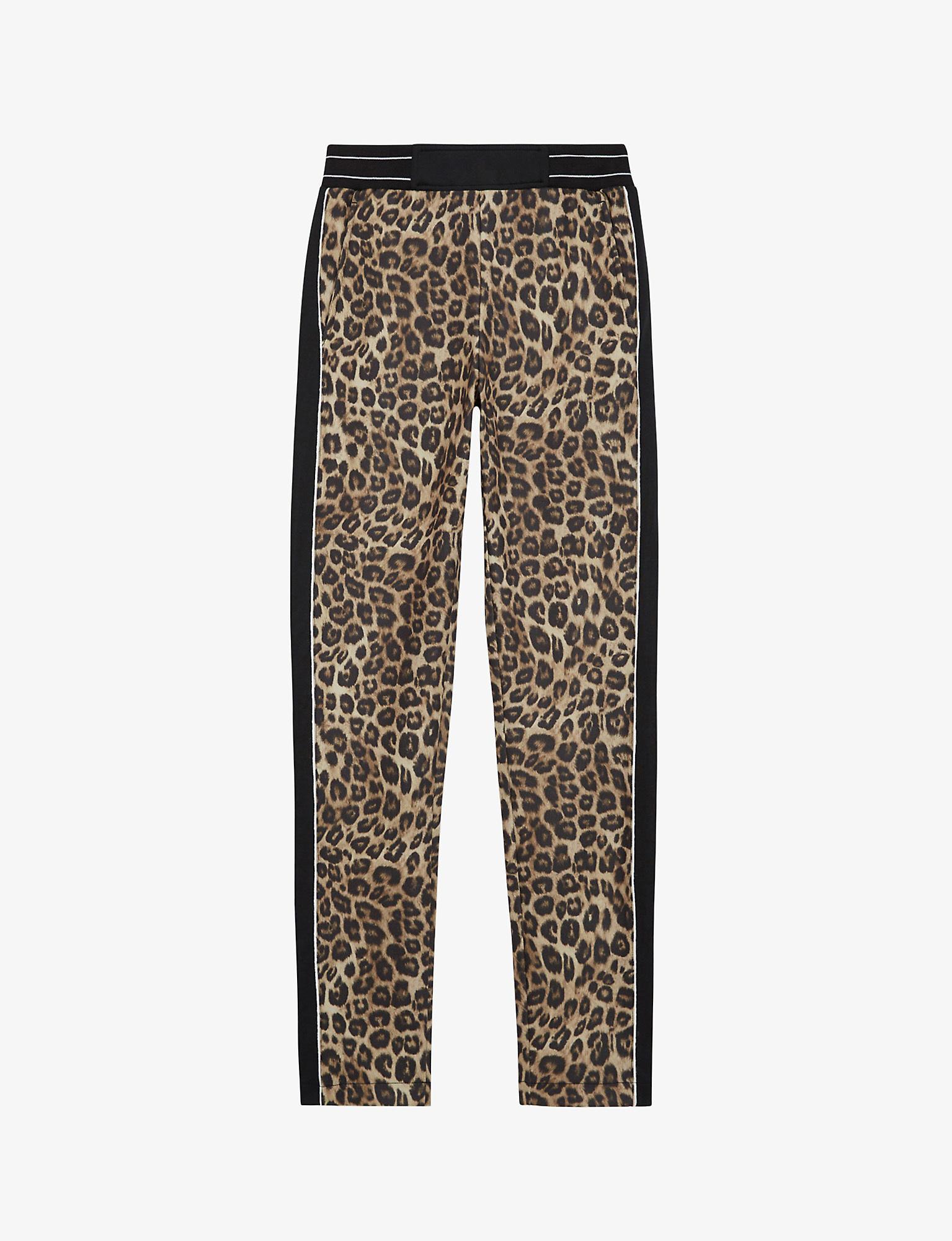 leopard print jogging bottoms