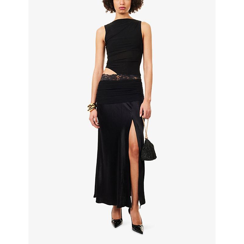 Bec & Bridge Rita Cut-Out Stretch-Woven Maxi Dress in Black | Lyst
