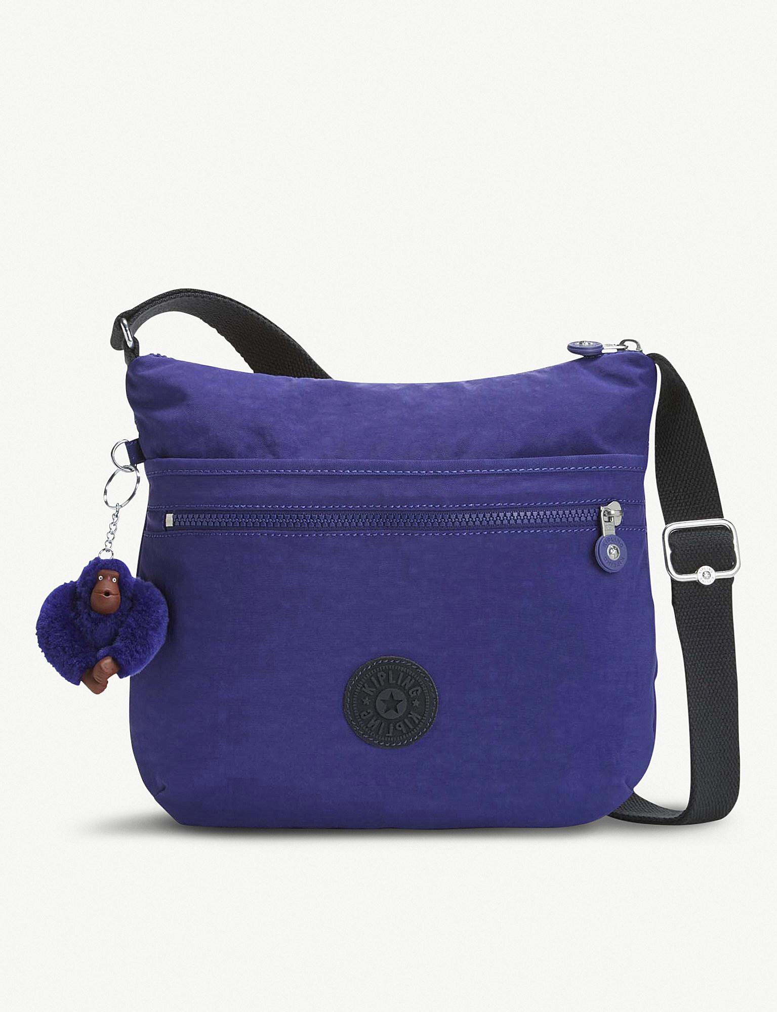 Kipling Synthetic Ladies Summer Purple Stylish Arto Nylon Crossbody