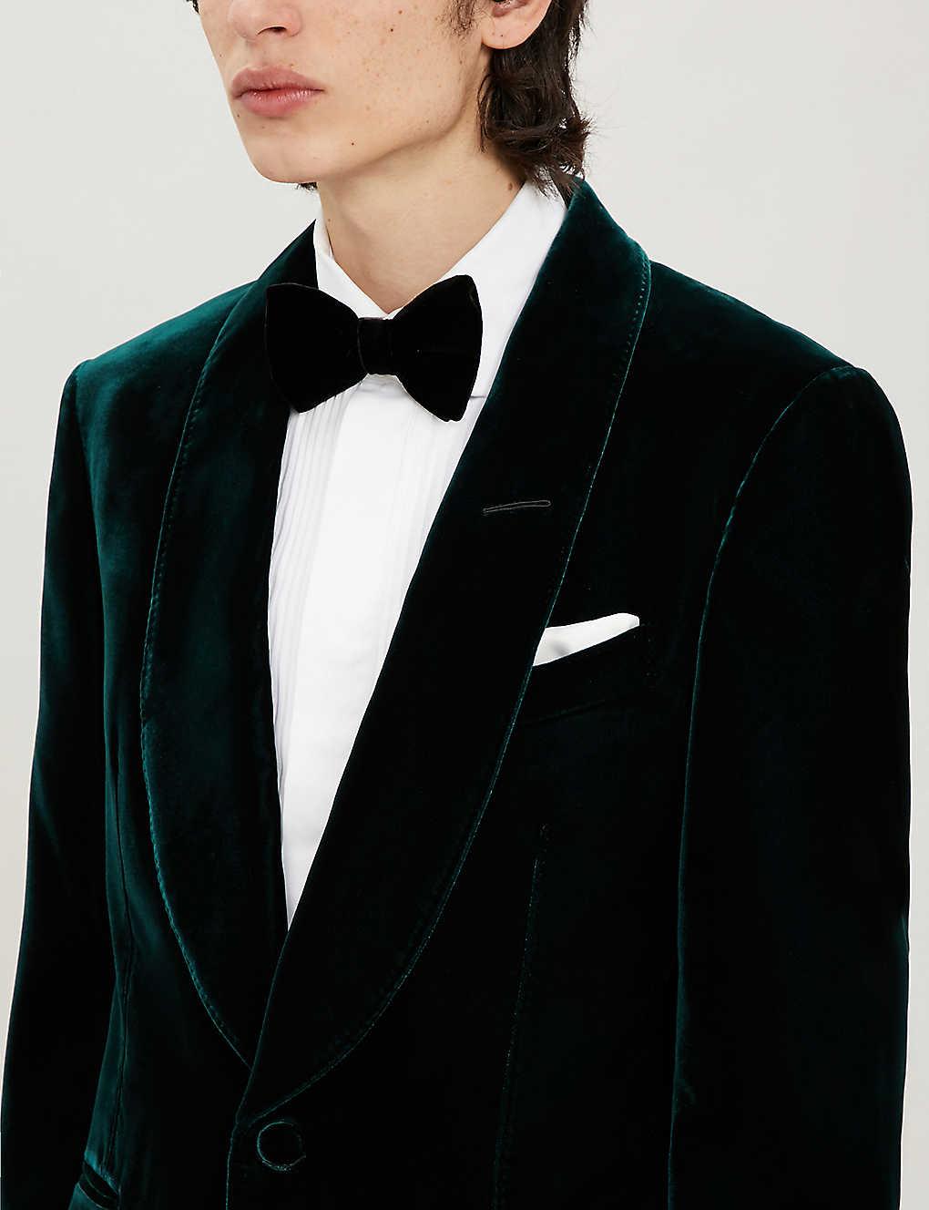 Vandre scaring hår Tom Ford Shelton-fit Velvet Tuxedo Jacket in Green for Men | Lyst