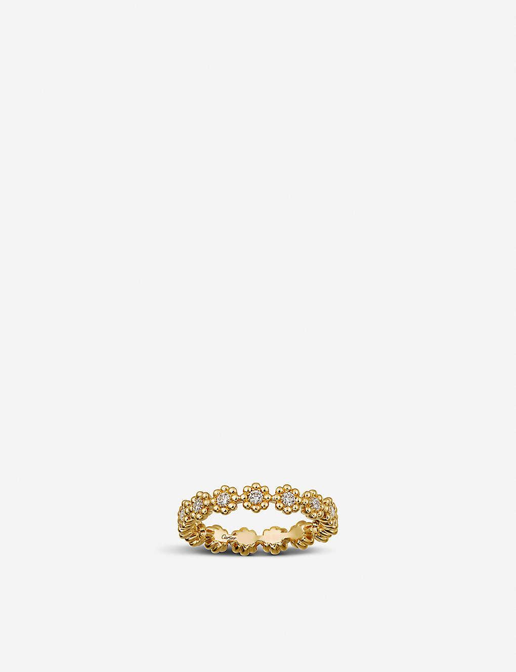 Cartier Cactus De 18ct Gold And Diamond Wedding Ring in Metallic | Lyst