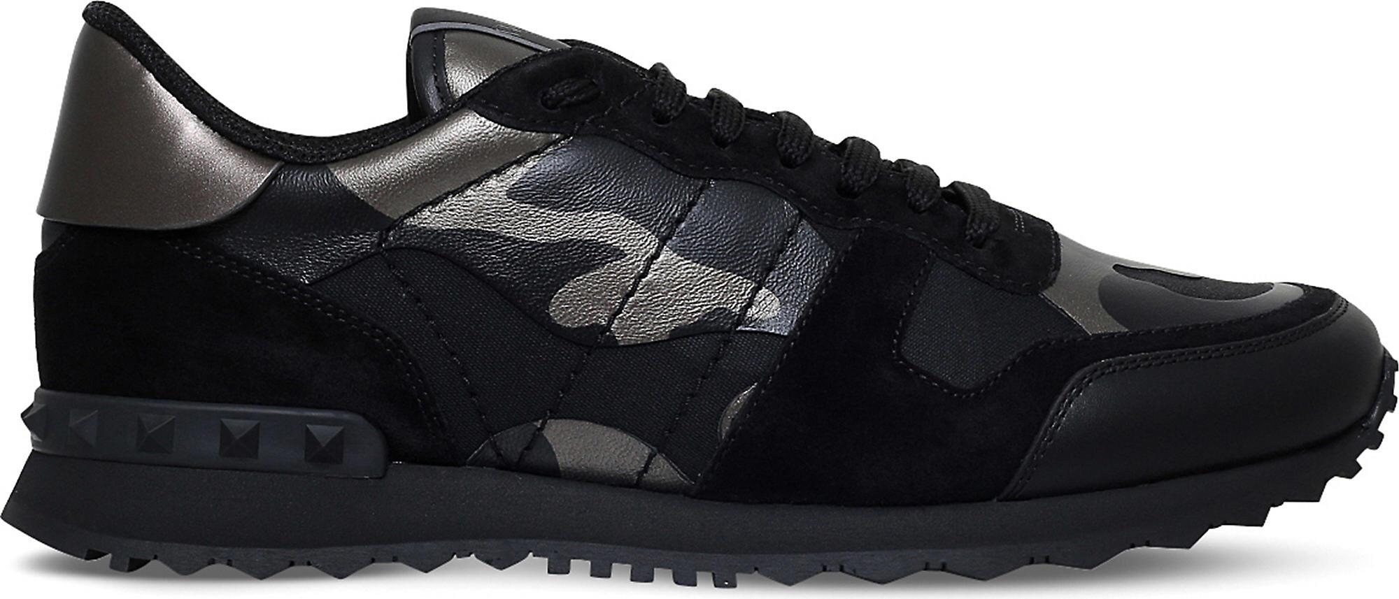valentino full leather camo trainers