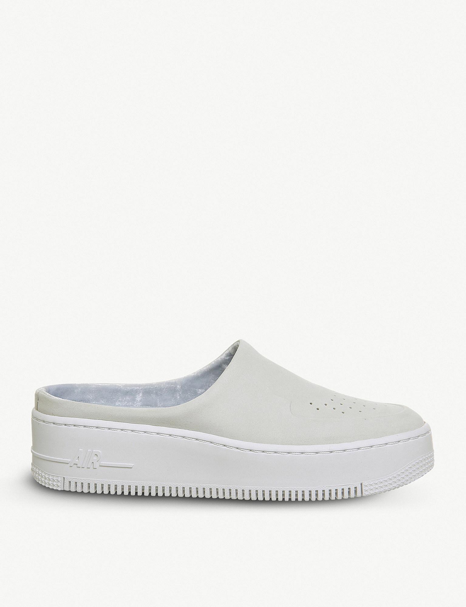 Nike Air Force 1 Lover Xx Backless Suede Trainers in White for Men | Lyst