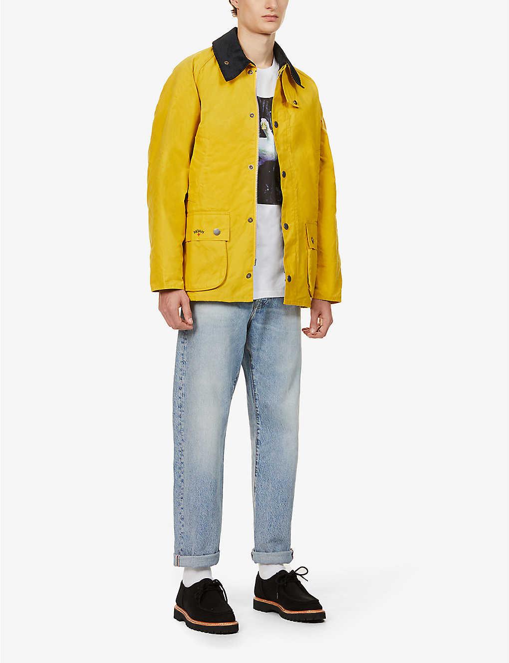 Barbour X Noah Bedale Corduroy-collar Ashell Jacket in Yellow for Men | Lyst