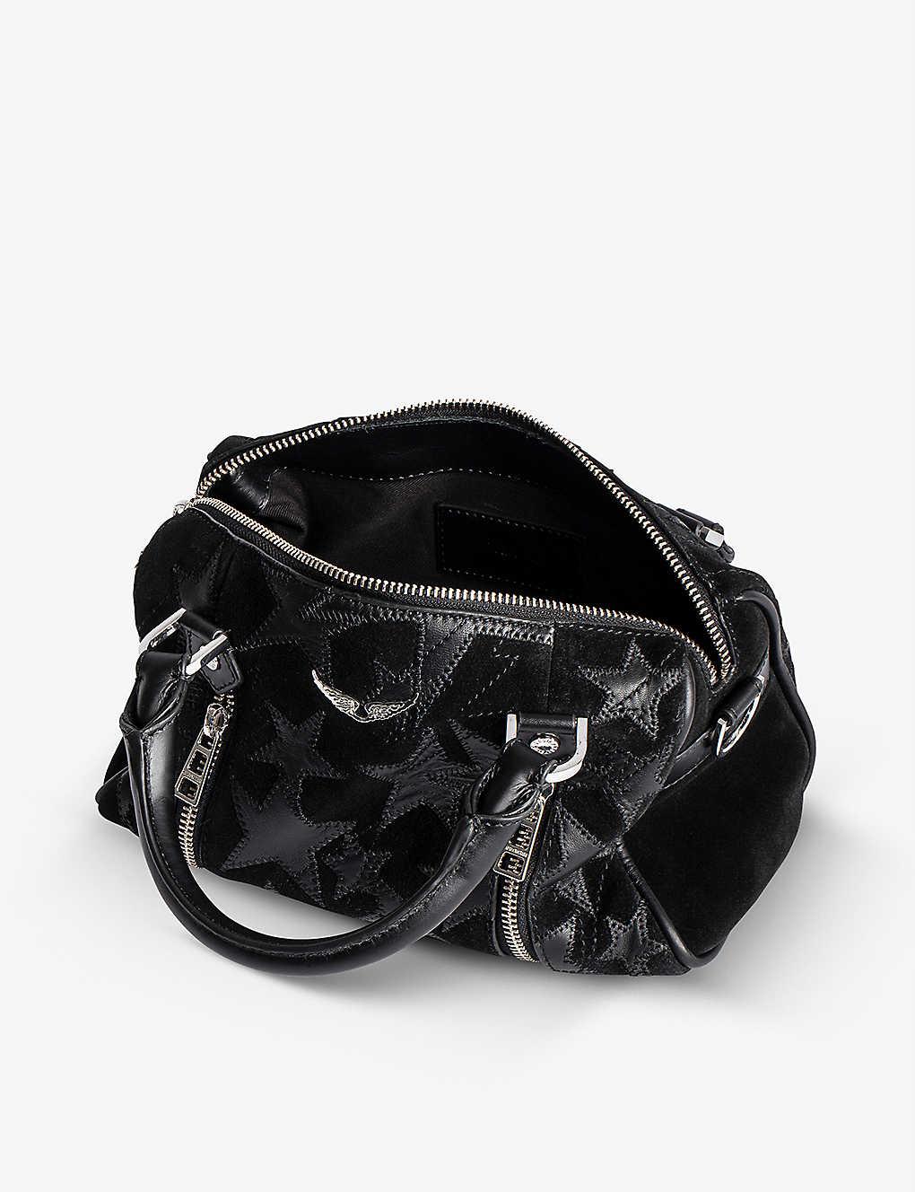 skitse Tilbageholdelse harmonisk Zadig & Voltaire Sunny Xs Star-embroidered Suede Bowling Bag in Black | Lyst