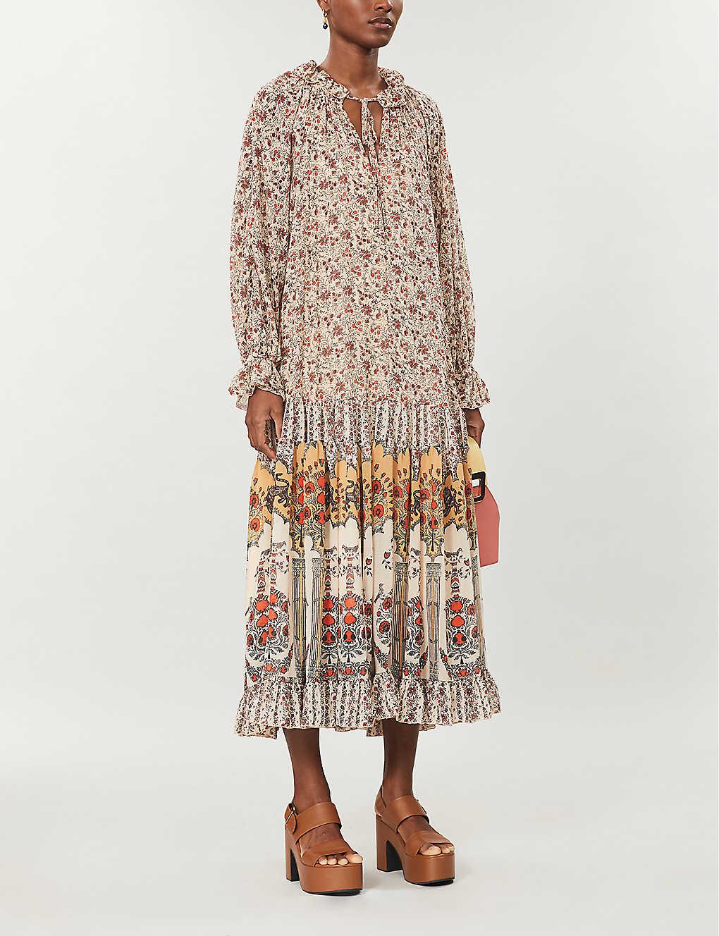 Free People Feeling Groovy Floral-print Woven Maxi Dress - Lyst