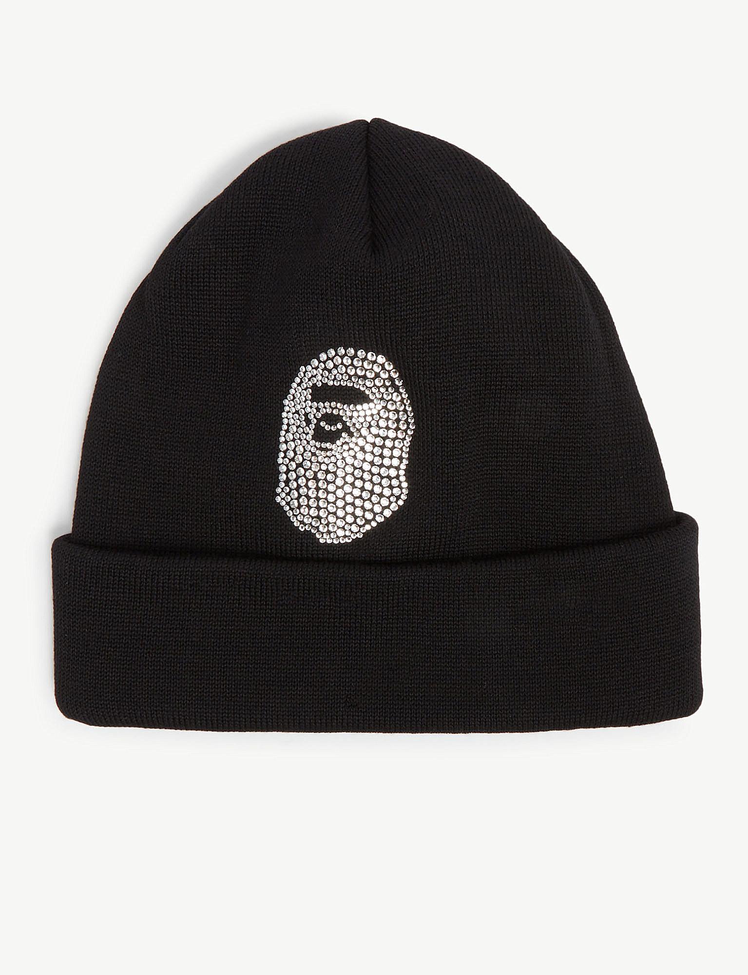 beanie hat with swarovski crystals