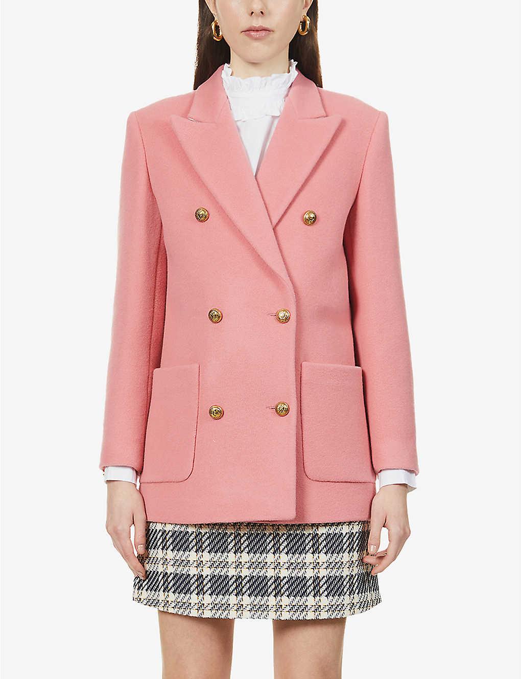 sandro pink coat