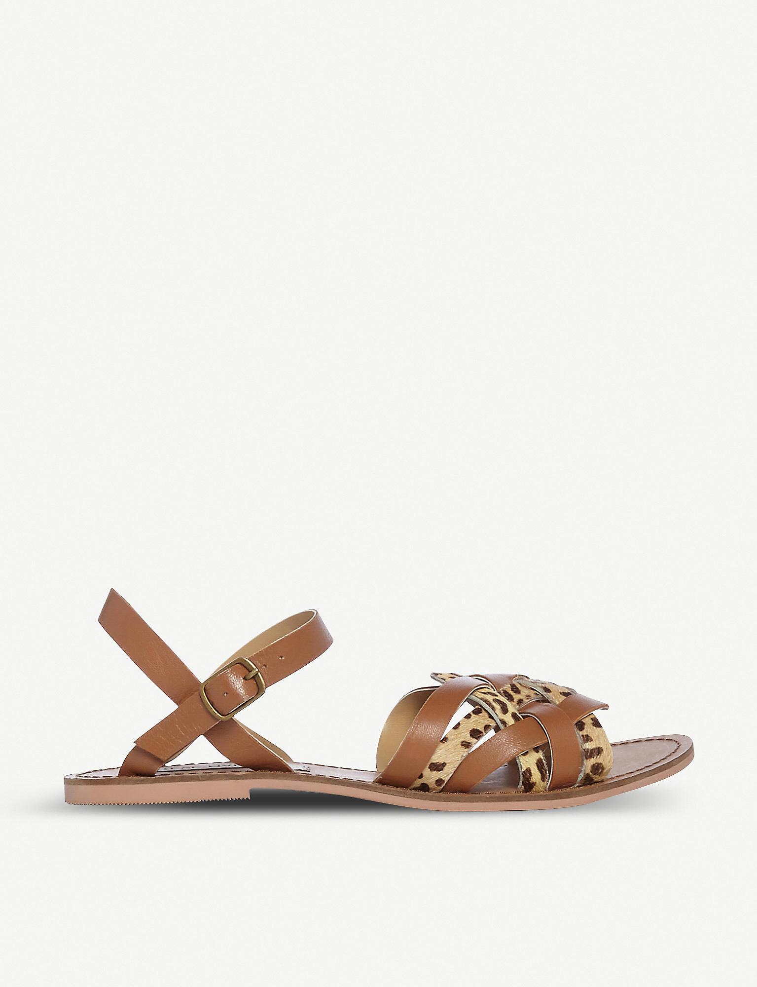Steve Madden Oscar Leather Sandals in Tan-Leather (Brown) - Lyst