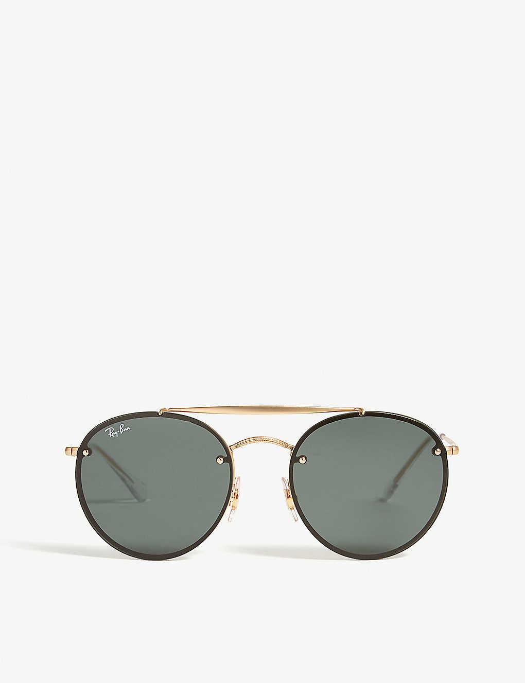 Ray-Ban Rb3614 Round-frame Sunglasses in Gray | Lyst