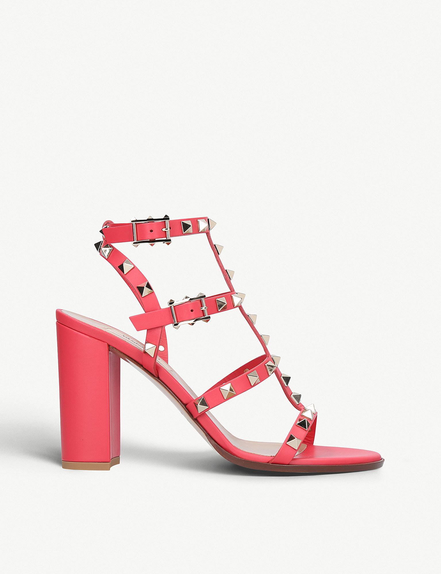 valentino rockstud sandals red