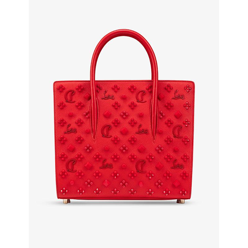 Christian Louboutin Paloma Medium Leather Top-handle Bag in Red