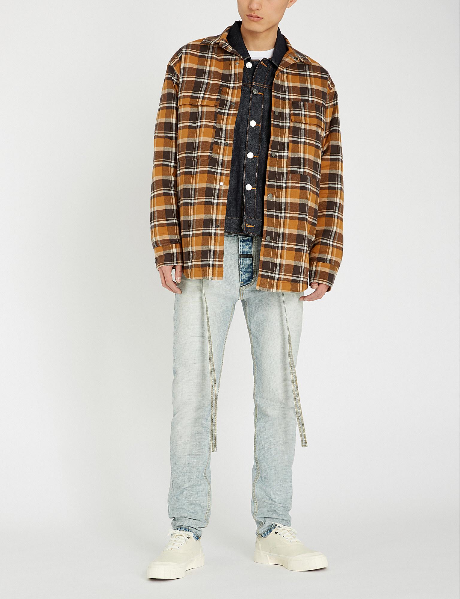 Checked Padded Cotton-flannel Jacket 