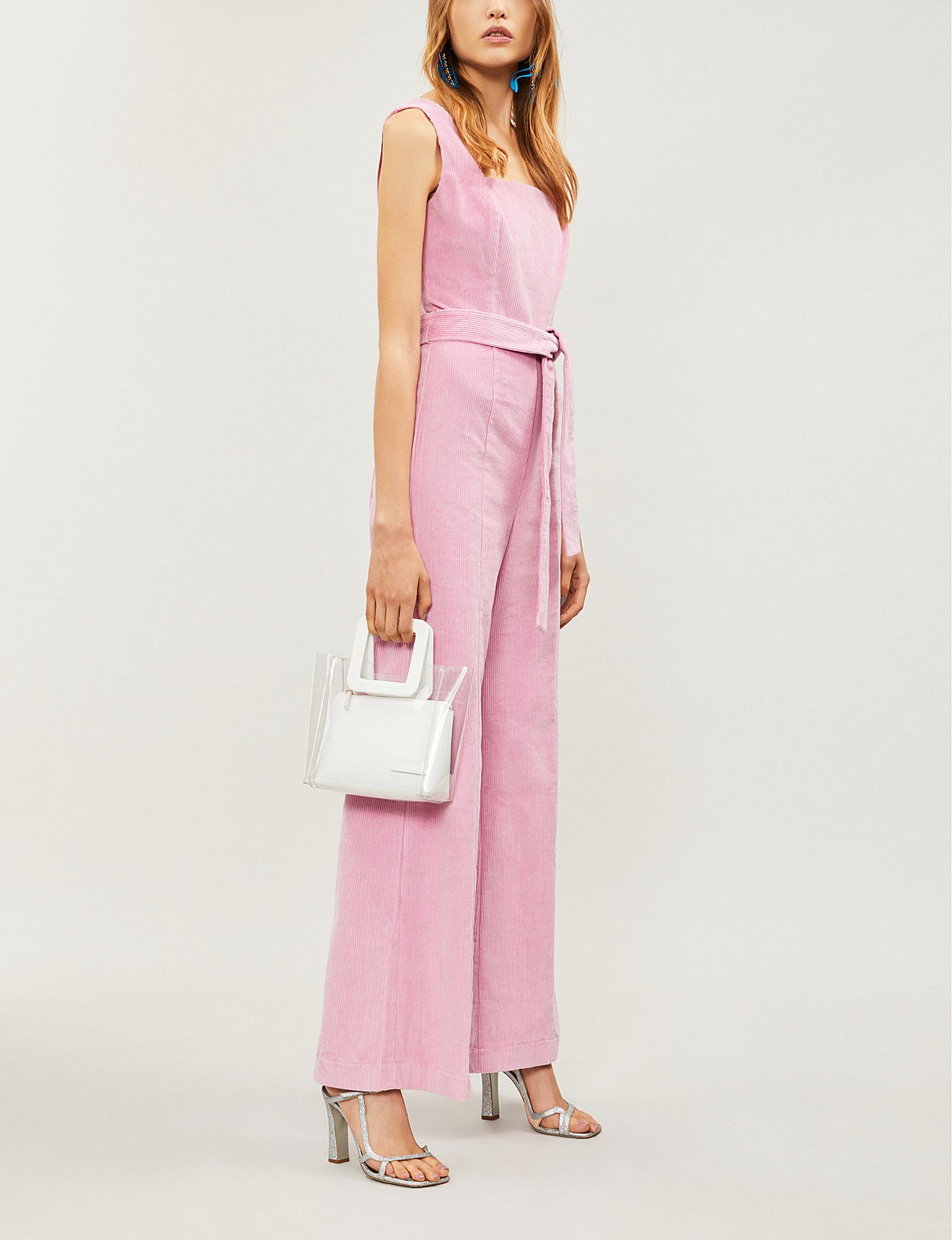 pink corduroy jumpsuit