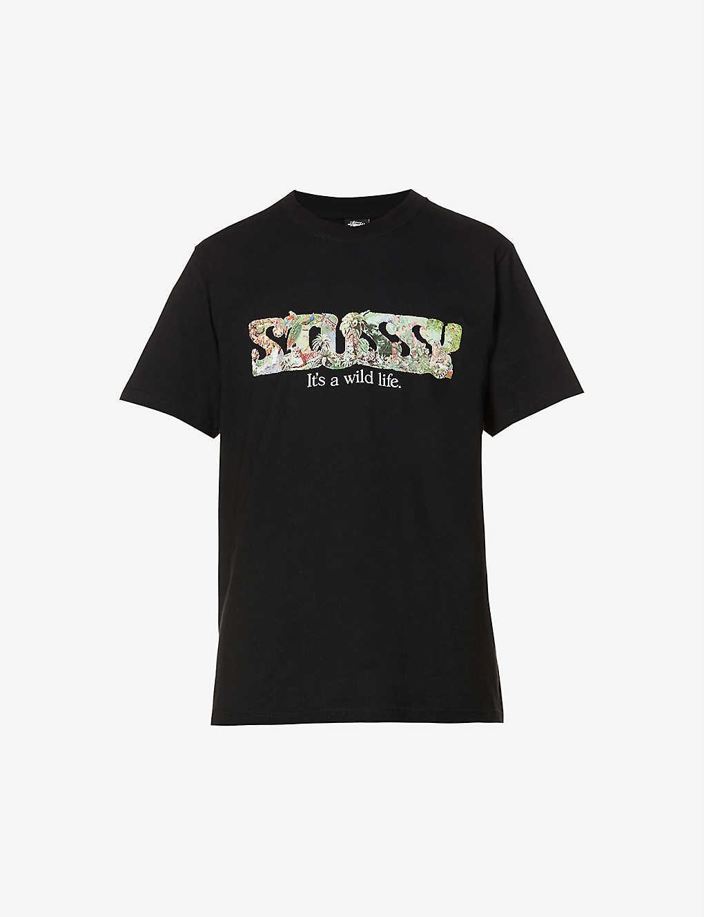 Wild Life-print Cotton-jersey T-shirt 