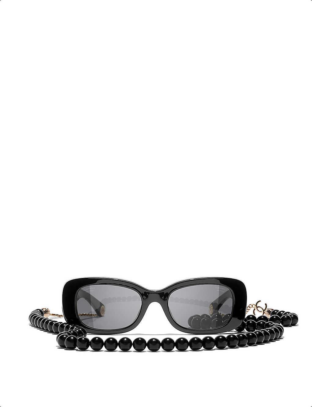 Chanel Rectangle Sunglasses in Grey