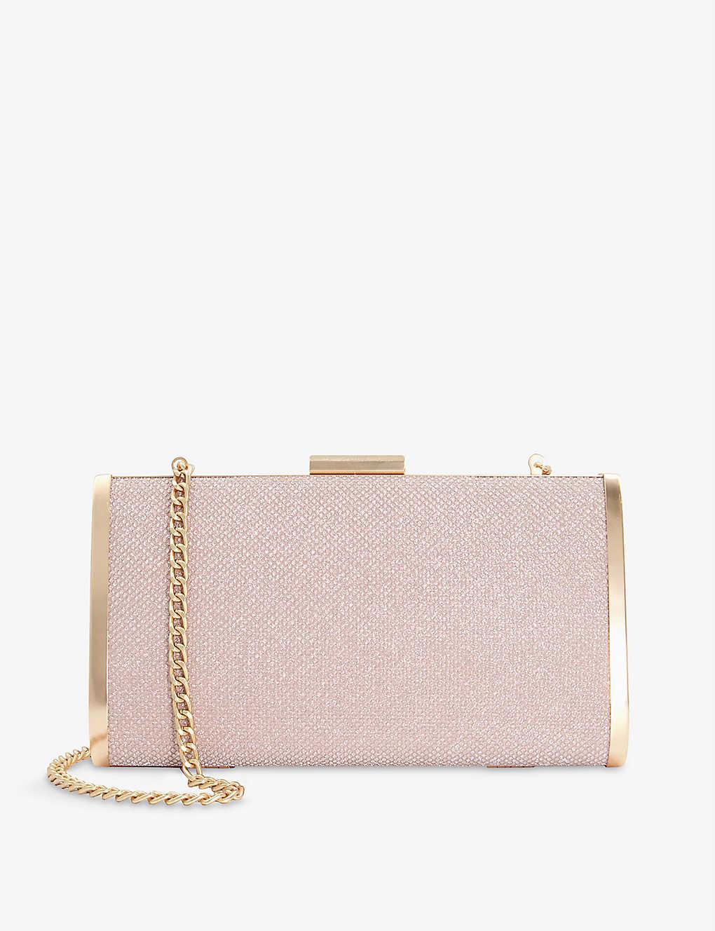 Dune Blaike Hardcase Metallic Clutch Bag in Pink Lyst