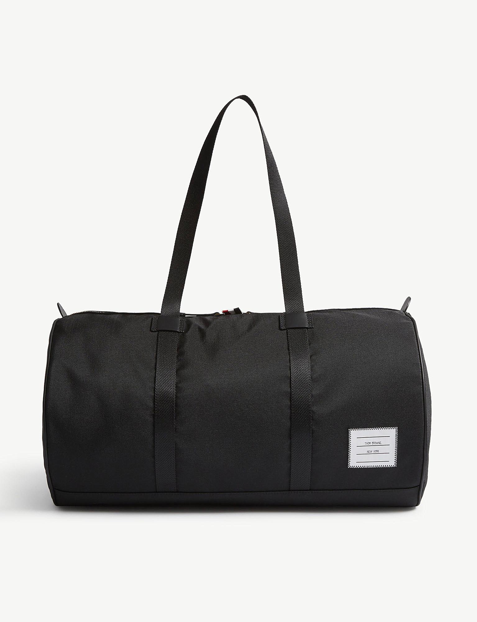 black canvas gym bag