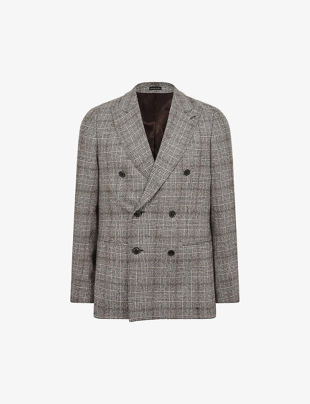 Reiss Alfredo Prince Of Wales-check Wool Blazer in Gray for Men | Lyst