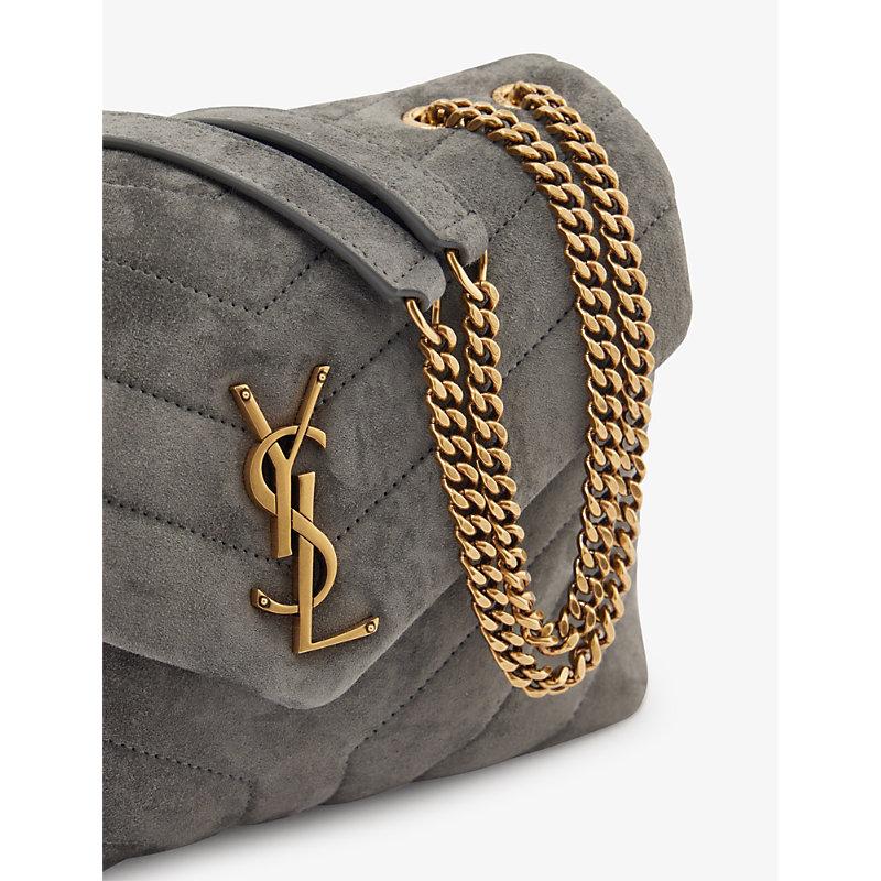 Loulou small bag with rope monogram in suede hot sale