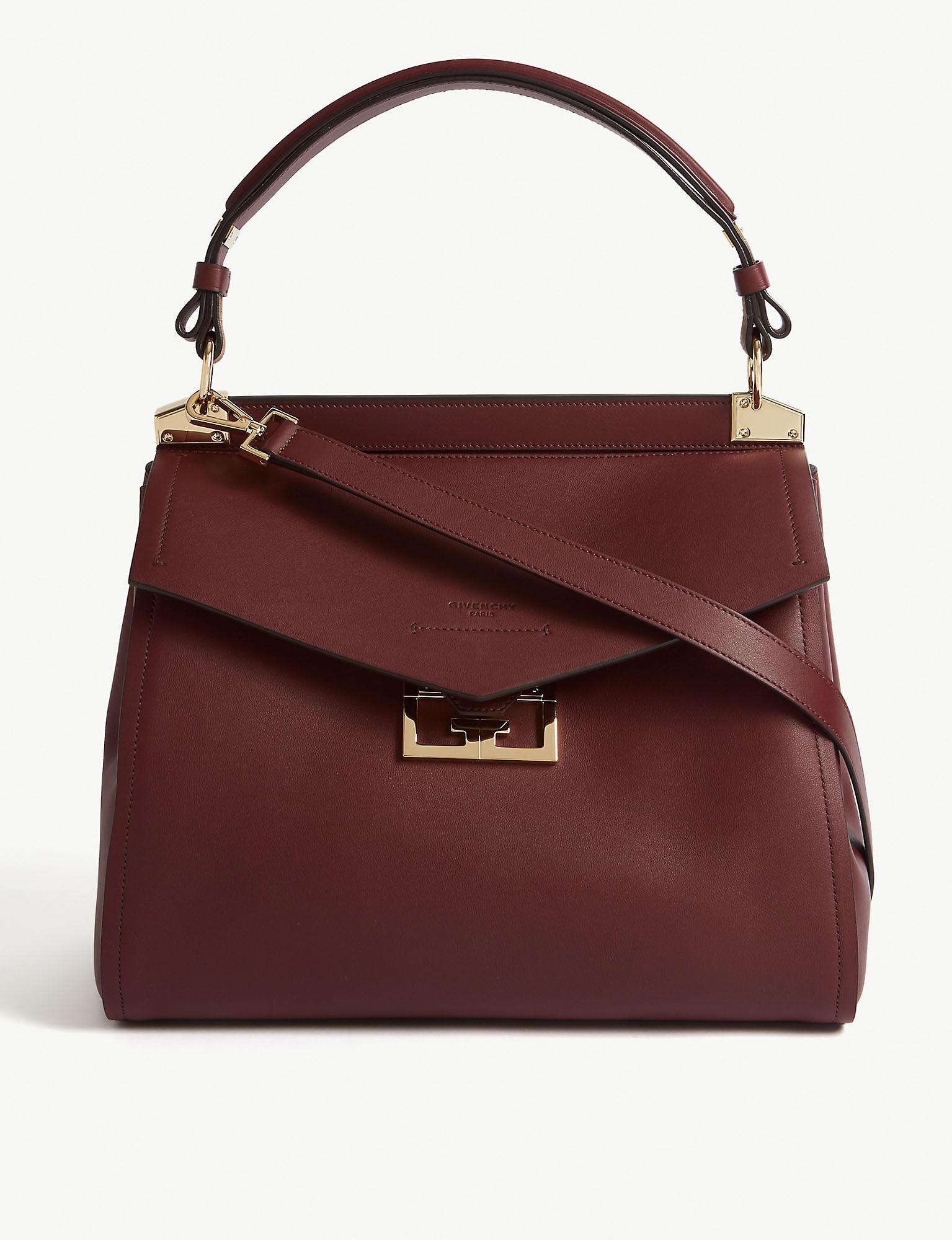Givenchy Mystic Large Leather Top Handle Bag in Purple - Lyst