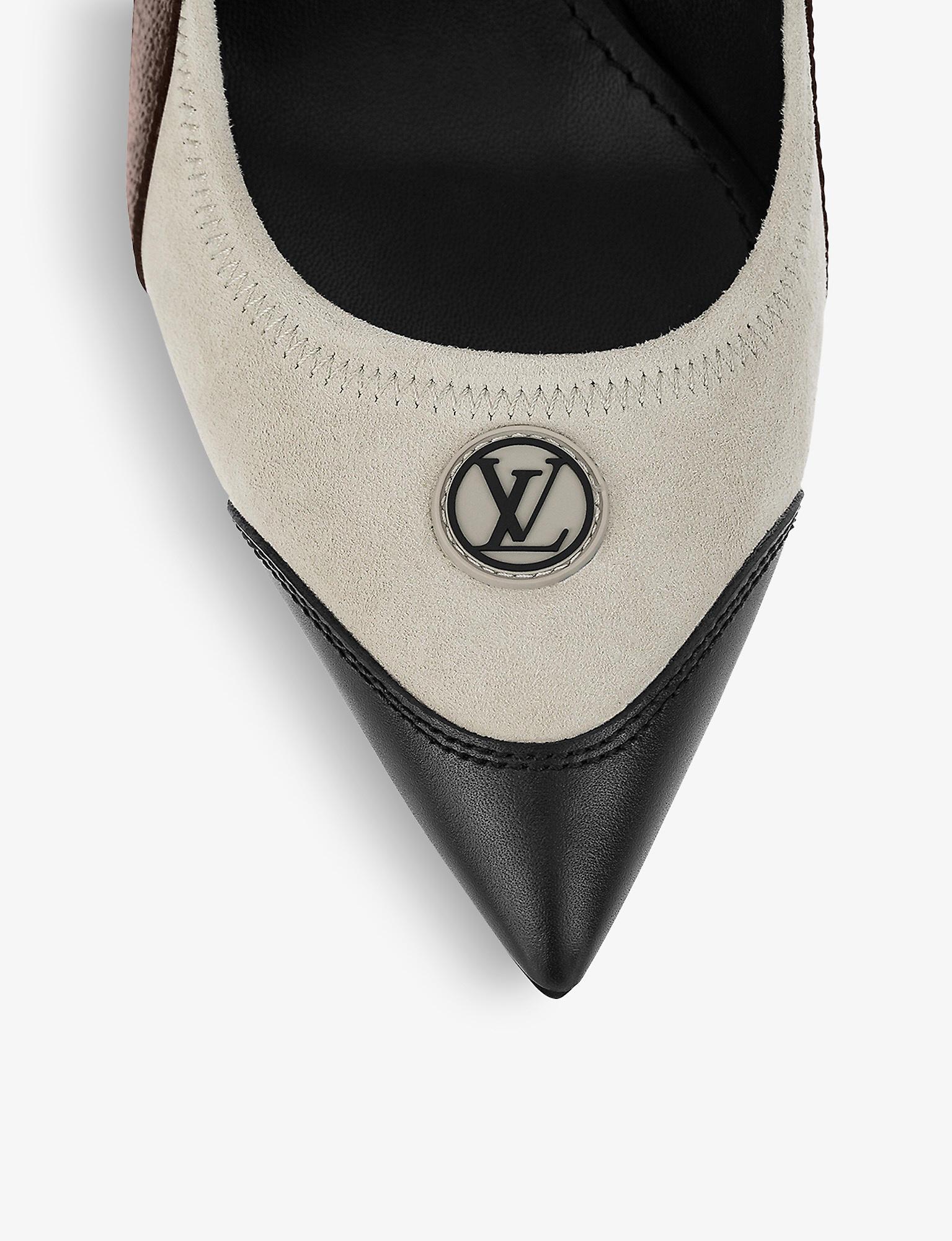 Louis Vuitton Archlight Monogram-printed Leather Slingback Pumps